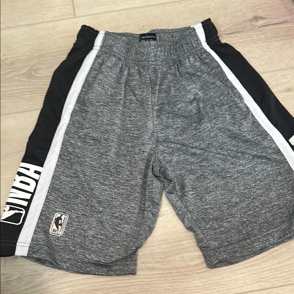 NBA Kids Gray and Black Shorts